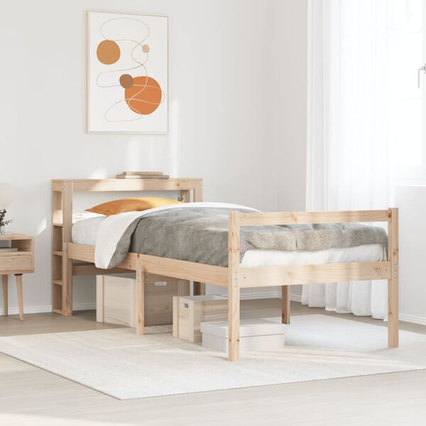 vidaXL Lit pour personne &acirc;g&eacute;e avec t&ecirc;te de lit sans matelas 90x190 cm