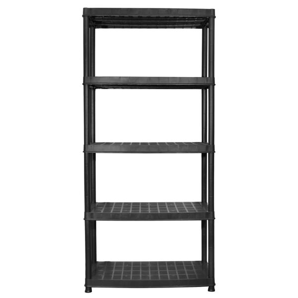 vidaXL &Eacute;tag&egrave;re de rangement &agrave; 5 niveaux Noir 85x40x185 cm Plastique