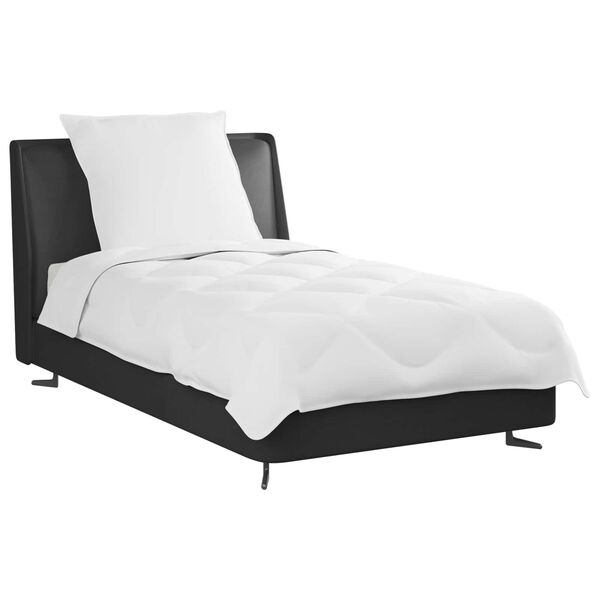 vidaXL Duvet d'&eacute;t&eacute; simple avec oreiller 2 pcs Blanc Microfibre