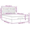 vidaXL Cadre de lit ottoman et matelas gris clair 140x190 velours