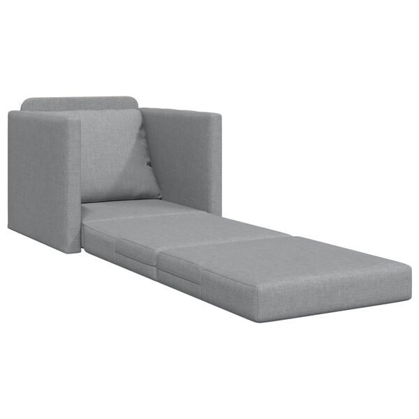 vidaXL Canap&eacute;-Lit 60cm Gris clair tissu
