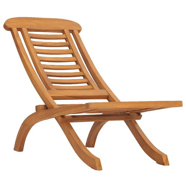 vidaXL Chaise pliable de jardin Bois de teck solide