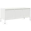 vidaXL Meuble TV blanc 101,5x39x43,5 cm acier lamin&eacute; &agrave; froid