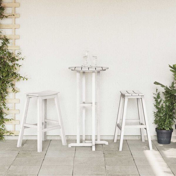 vidaXL Tabouret de bar 2 pcs Blanc 52 x 43 x 73.5cm HDPE