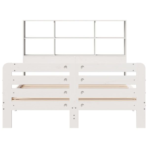 vidaXL Cadre de lit sans matelas blanc 120x190 cm bois de pin massif