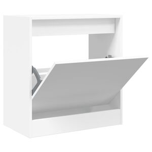 vidaXL Armoire &agrave; chaussures blanc 60x34x63,5 cm bois d'ing&eacute;nierie