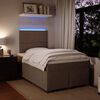 vidaXL Sommier &agrave; lattes de lit et matelas gris clair 120x190cm velours