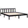 vidaXL Cadre de lit sans matelas noir bois de pin massif