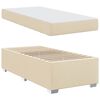 vidaXL Cadre de lit avec matelas Cr&egrave;me 90 x 200 cm tissu