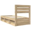 vidaXL Cadre de lit Ch&ecirc;ne Sonoma 90 x 200 cm Pin massif