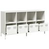 vidaXL Buffet blanc 135x39x73,5 cm acier laminé à froid