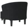 vidaXL Chaise cabriolet avec repose-pied noir velours