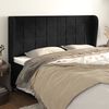 vidaXL T&ecirc;te de lit avec oreilles Noir 183x23x118/128 cm Velours