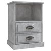 vidaXL Tables de chevet 2 pcs gris b&eacute;ton 43x36x60 cm