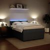 vidaXL Sommier &agrave; lattes de lit et matelas Gris fonc&eacute; 160x200cm Velours