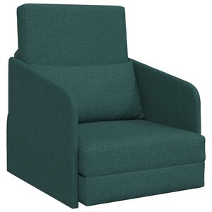 vidaXL Canap&eacute;-Lit Vert fonc&eacute; 65 x 80 x 83 cm tissu
