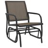 vidaXL Chaise oscillante de jardin marron 61x76x87 cm textil&egrave;ne/acier