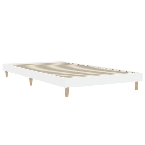 vidaXL Cadre de lit sans matelas blanc 90x190 cm bois d'ingénierie