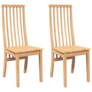 vidaXL Chaises &agrave; manger 2 pcs bois massif caoutchouc