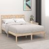 vidaXL Cadre de lit sans matelas 135x190 cm bois massif