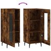 vidaXL Buffet Ch&ecirc;ne fum&eacute; 34,5x34x90 cm Bois d'ing&eacute;nierie