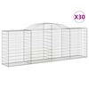 vidaXL Paniers &agrave; gabions arqu&eacute;s 30 pcs 300x50x100/120 cm fer galvanis&eacute;