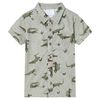 vidaXL Chemise pour enfants m&eacute;lange kaki clair 116