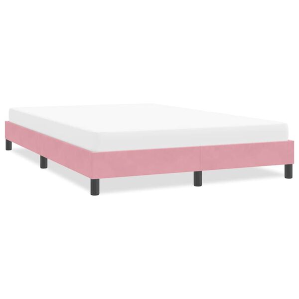 vidaXL Cadre de lit sans matelas rose 140x210 cm velours