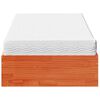 vidaXL Lit de jour avec matelas cire marron 100x200 cm bois pin massif