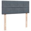 vidaXL Sommier &agrave; lattes de lit et matelas Gris fonc&eacute; 120x200cm Velours