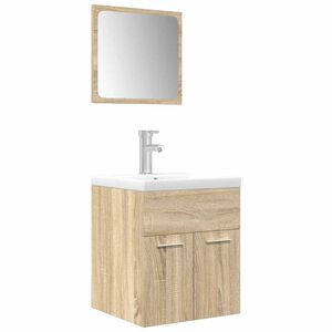 vidaXL Ensemble de meubles de salle de bain 3 pcs ch&ecirc;ne sonoma