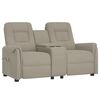 vidaXL Fauteuil inclinable avec porte-gobelet 2 places Gris clair