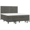 vidaXL Sommier &agrave; lattes de lit et matelas Gris fonc&eacute; 180x200cm Velours