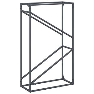 vidaXL Portant de bois chauffage anthracite 60x25x100 cm