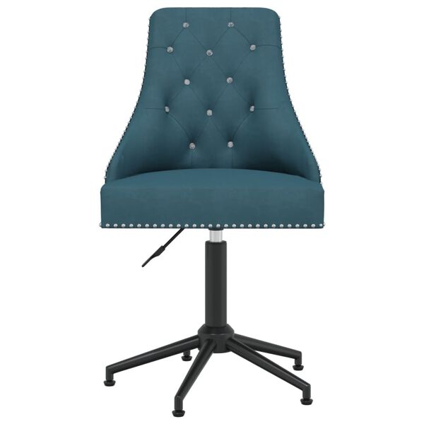 vidaXL Chaises pivotantes &agrave; manger lot de 4 Bleu Velours