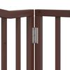 vidaXL Barri&egrave;re pour chiens avec porte 4 panneaux bois de peuplier
