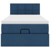 vidaXL Cadre de lit ottoman avec matelas bleu 90x190 cm tissu
