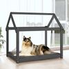 vidaXL Lit pour chien Gris 101x70x90 cm Bois de pin solide