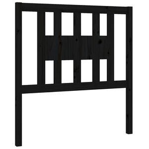 vidaXL T&ecirc;te de lit Noir 81x4x100 cm Bois massif de pin