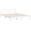 vidaXL Cadre de lit sans matelas blanc 140x190 cm bois de pin massif