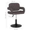 vidaXL Tabouret de bar Taupe Tissu