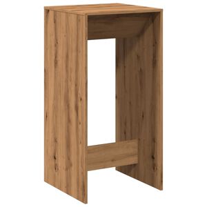 vidaXL Table de bar ch&ecirc;ne artisanal 51x50x103,5 cm bois d'ing&eacute;nierie