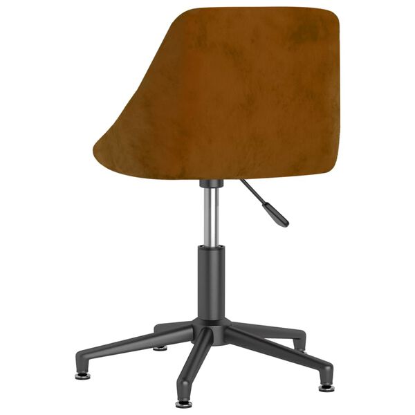 vidaXL Chaise pivotante de salle &agrave; manger Marron Velours