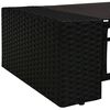 vidaXL Salon de jardin 2 pcs R&eacute;sine tress&eacute;e Noir