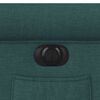 vidaXL Fauteuil inclinable &eacute;lectrique vert fonc&eacute; tissu