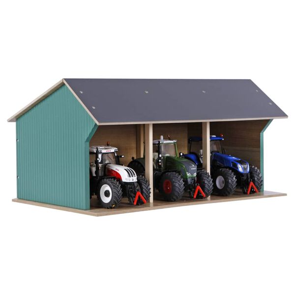 Kids Globe Hangar de ferme pour tracteurs jouet Petit 1:32 Bois 610192