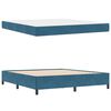 vidaXL Cadre de lit avec matelas Bleu fonc&eacute; 180 x 200 cm tissu