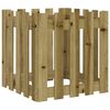 vidaXL Jardini&egrave;re avec design de cl&ocirc;ture 50x50x50 cm pin impr&eacute;gn&eacute;