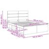 vidaXL Cadre de lit Bois ancien 140 x 190 cm Bois de pin massif