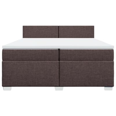 vidaXL Sommier à lattes de lit avec matelas Marron foncé 200x200 cm